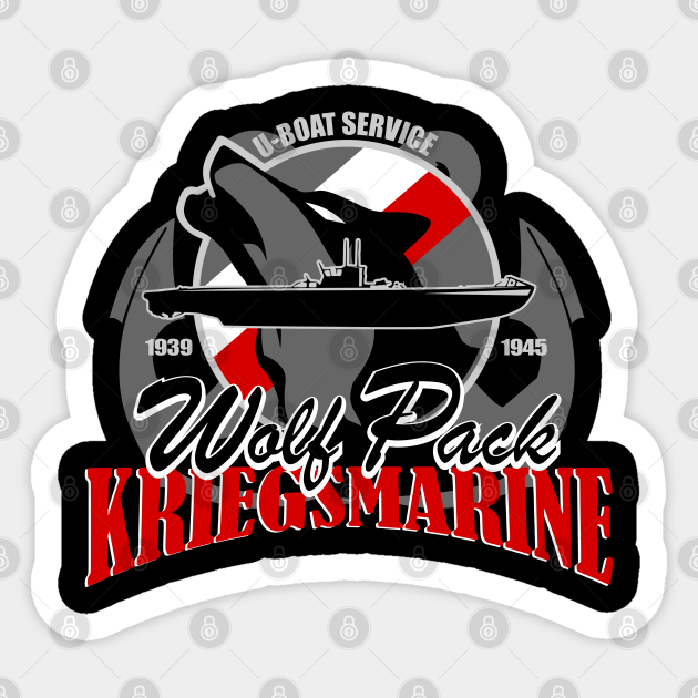 Uboat Wolf Pack Kriegsmarine Ww2 Submarine Sticker TeePublic